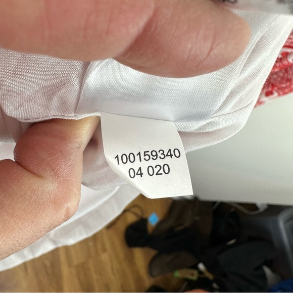 Brooks Brothers Red/White Patterned Eyelet Sleeveless Fit and Flare Dress Sz 14 - Picture 14 of 16